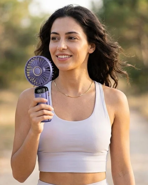 5 Kademeli Güçlü Üfleme Kapasiteli Taşınabilir Mini Fan ürün görseli 1
