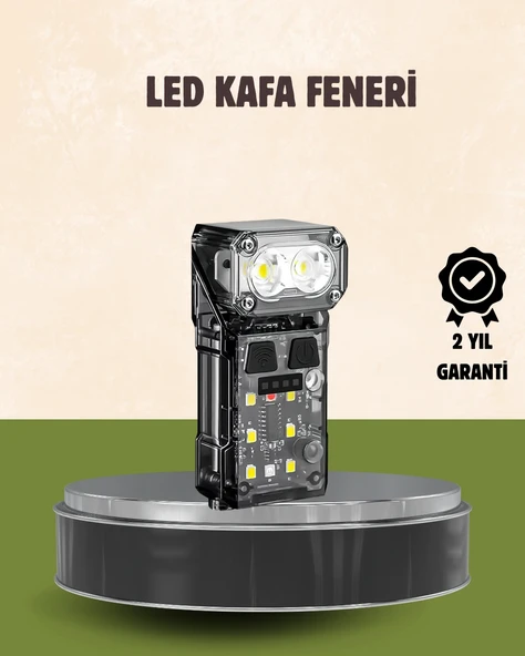 3’ü 1 Arada LED Far Şarj Edilebilir Sensörlü Manyetik 10 Saat Kullanım ürün görseli 1