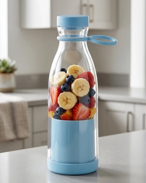 Şarjlı Taşınabilir Blender 380 ml USB Kablosuz Smoothie ve Meyve Karıştırıcı ürün görseli 1
