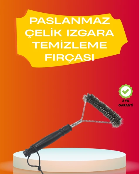 Mangal Izgara Temizleme Fırçası Pas Tutmaz Çelik Telli ürün görseli 1