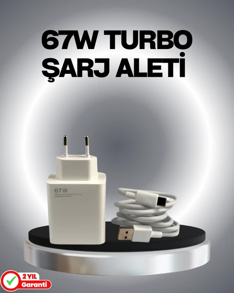 67 Watt Güvenli Hızlı Şarj Adaptörü Samsung M31 M33 M51 Uyumlu ürün görseli 1
