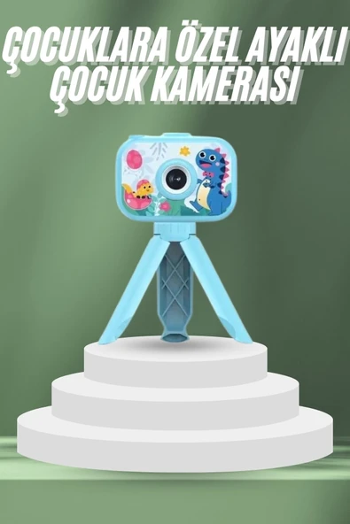 Çocuklara Özel Ayaklı Mini Fotoğraf Makinesi Dijital LCD Ekran ürün görseli 1