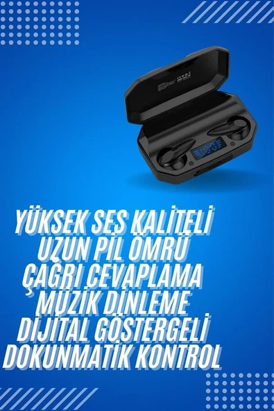 Rgb Işıklı Çift Mikrofonlu Siyah Profesyonel Oyuncu Kulaklığı Kablosuz Kulakiçi ürün görseli 1