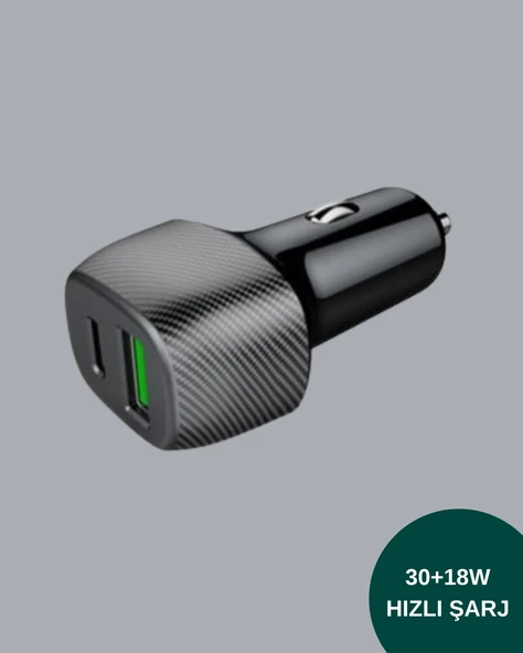 3A Güç Kapasiteli USB & Type-C Çakmaklık Şarj Adaptörü - Resim 3