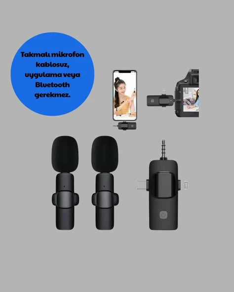 Çok Yönlü Mikrofon - Net Ses, Uzun Pil - Resim 5