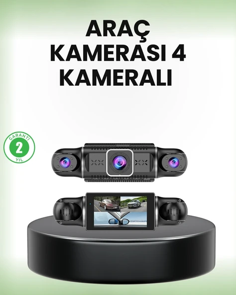 GPS’li 4 Kameralı Araç İç Dış Kayıt Sistemi 1080P WiFi Destekli ürün görseli 1