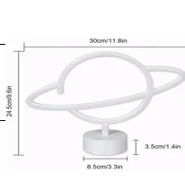 Neon Işıklı Satürn Lamba Pil+usb Mz-503 - Resim 2
