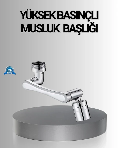 1080° Dönebilen Musluk Başlığı Robotik Kol Havalandırıcı Çok Yönlü Su Yönlendirme ürün görseli 1