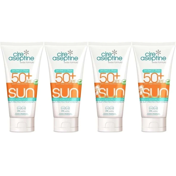 Cire Aseptine Sun Güneş Kremi 50+ SPF 150 ML + Güneş Kremi Çocuk 50+ SPF 150 ML Karma (4 Lü Set) ürün görseli 1