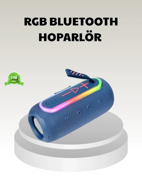 Mavi Taşınabilir Bluetooth Hoparlör Kompakt Tasarım ve Güçlü Ses ürün görseli 1