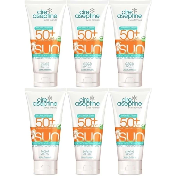 Cire Aseptine Sun Güneş Koruyucu Kremi Çocuk 50+ SPF 150 ML (6 Lı Set) ürün görseli 1