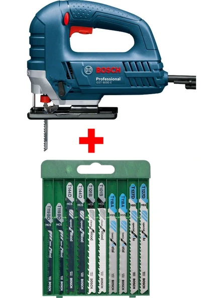 Bosch Professional Gst 8000 E Dekupaj Testere Dekopaj + 10 Parça Metal Ahşap Karışık Testere Bıçağı ürün görseli 1