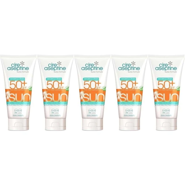 Cire Aseptine Sun Güneş Koruyucu Kremi Çocuk 50+ SPF 150 ML (5 Li Set) ürün görseli 1