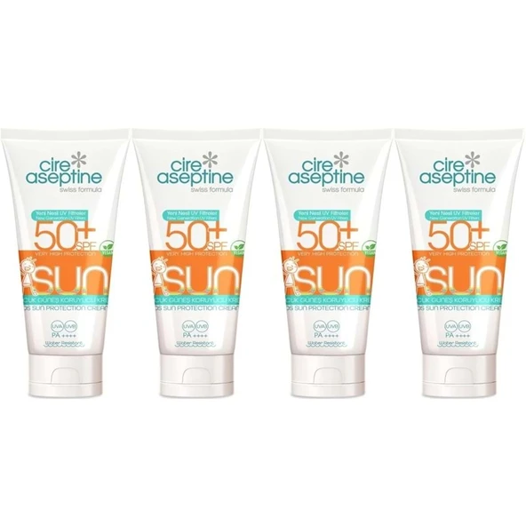 Cire Aseptine Sun Güneş Koruyucu Kremi Çocuk 50+ SPF 150 ML (4 Lü Set) ürün görseli 1