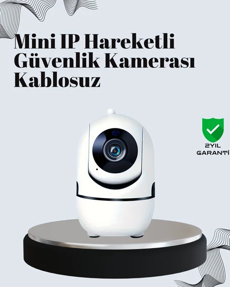Akıllı Kontrol ve Hareket Takipli 1080P Kablosuz Güvenlik Kamerası - Gece Görüşlü ve İki Yönlü Sesli ürün görseli 1