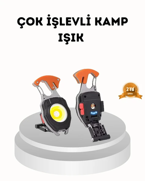 Şarj Edilebilir Çok Amaçlı Mini Fener - Güvenlik Düdüklü Kompakt ve Hafif Tasarım ürün görseli 1