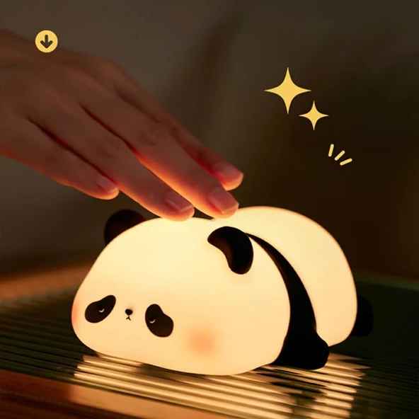 Panda Tasarımlı Renk Değiştirebilen Dokunmatik Gece Lambası ürün görseli 1