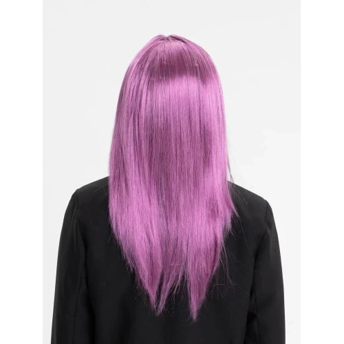 Rose Pembe Düz Kesim Peruk - Resim 2