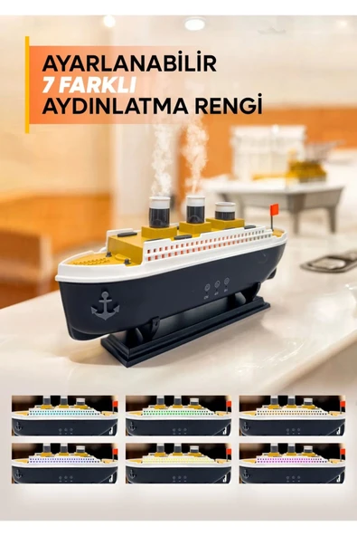 Titanic/Vapur/Gemi Aromaterapi Hava Nemlendirici Kuruluğu Önlemek Için Verimli Gemi Dizaynlı Difüzör ürün görseli 1