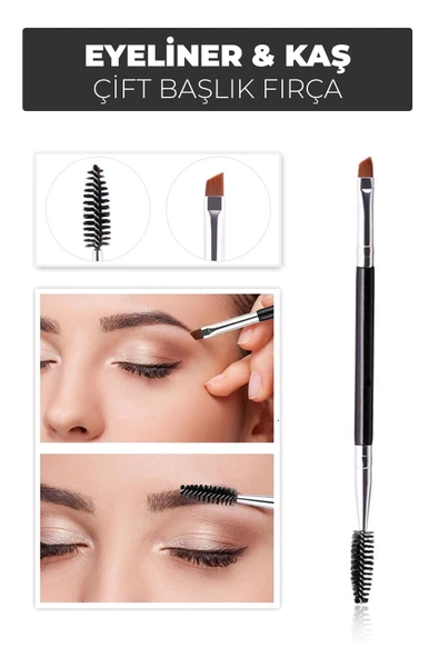 Çift Başlıklı Eyeliner ve Kaş Fırçası – Kolay Uygulama ve Mükemmel Sonuçlar ürün görseli 1