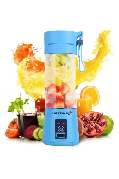 Portatif Taşınabilir380 ml Usb Şarjlı Mavi El Blender ürün görseli 1