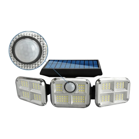 Sensörlü 3 Kademeli 120 Ledli Solar Lamba - Resim 2