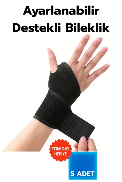 Ayarlanabilir Destekli Kadın erkek El Bilekliği Sağ Sol El Uyumlu, Spor Ve Günlük Kullanıma Uygun ürün görseli 1