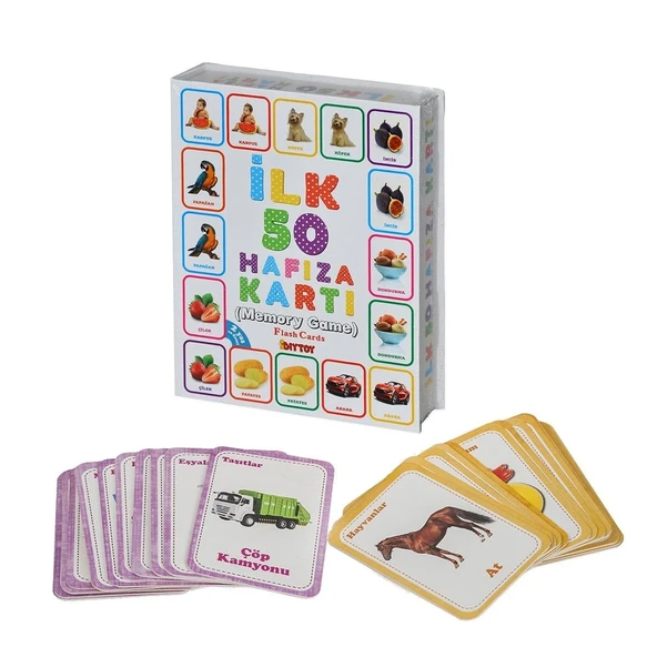 1475 İLK 50 HAFIZA KARTLARI (MEMORY GAME ) ürün görseli 1
