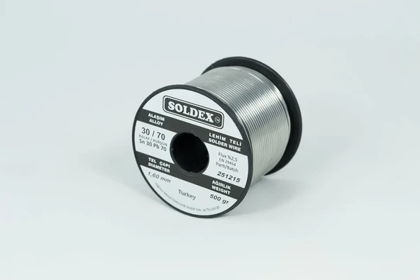 Soldex 30-70 Lehim Teli 500 Gr 1,6 Mm ürün görseli 1