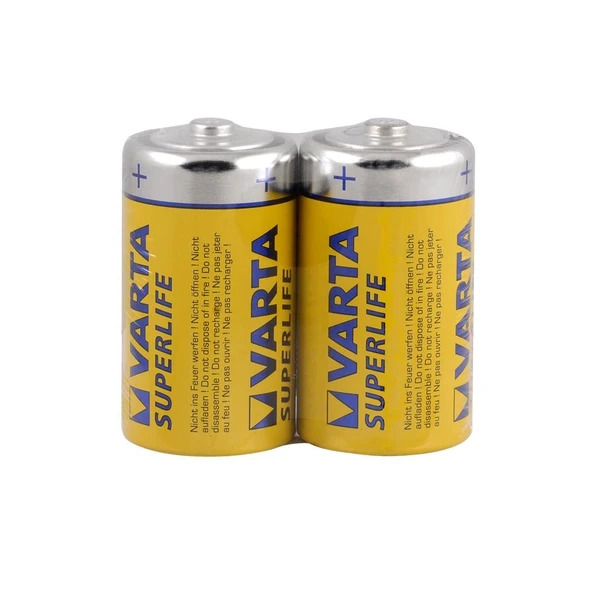 Varta  D Boy  Çinko Karbon Super Lıfe Pil ( 2 Li Shrınk ) ürün görseli 1