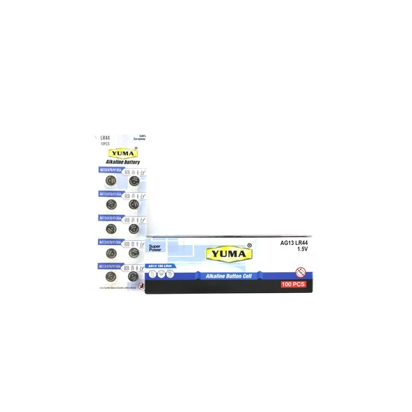 Ym-9 Ag13 Lr-44 Düğme Pil Alkalin 1.5v 10lu Kart ürün görseli 1
