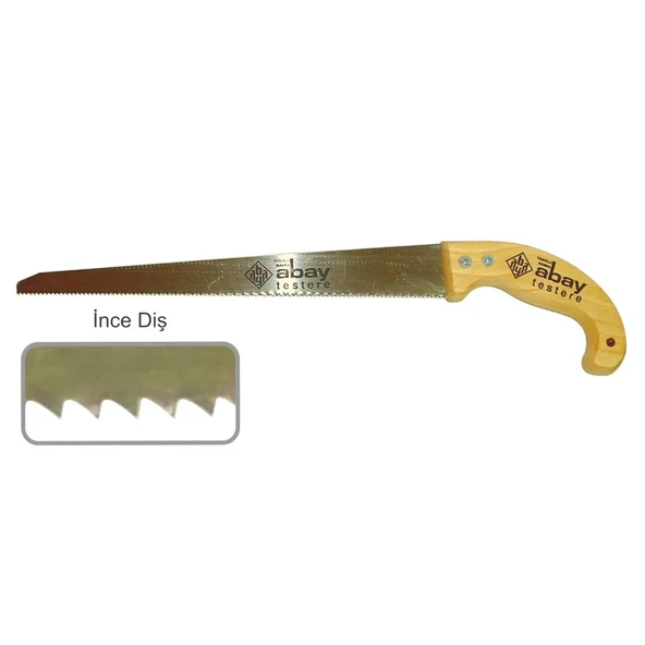 Abay İnce Diş Bağ Testere 35 Cm - Ahşap Sap ürün görseli 1