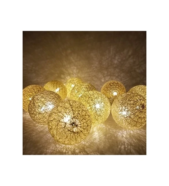 2 Metre 10 lu Top Led Işık - Pilli Gün Işığı Dekoratif Aydınlatma ürün görseli 1