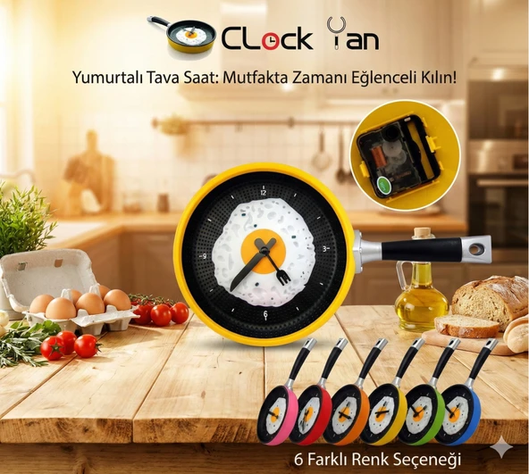 Tava Konseptli Duvar Saati - Resim 2