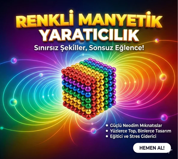 Sihirli Manyetik Toplar Dyum Mıknatıs Küp Bilye 216 Adet Cube Küp Dymium ürün görseli 1