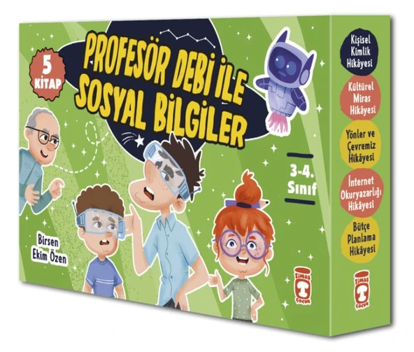 Profesör Debi İle Sosyal Bilgiler Seti (5 Kitap) ürün görseli 1