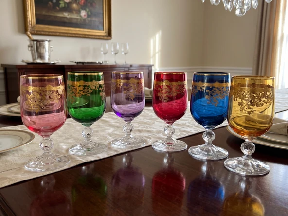 Bohemia Kristal Bardak Fırça Altın 135 cc ürün görseli 1