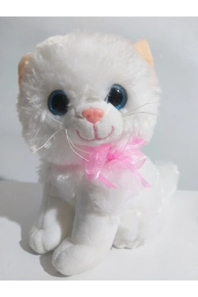 Pelüş Miyavlayan Kedi Papyonlu Peluş Kedi 24 Cm ürün görseli 1