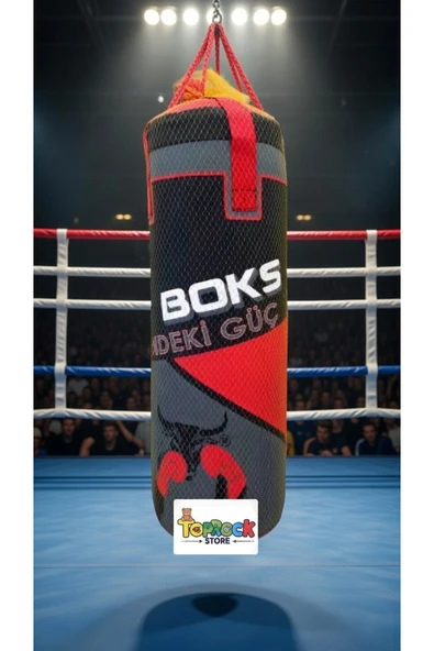 Çocuk Boks Torbası Seti Eldivenli Asma Çengel Aparatlı 70 Cm ürün görseli 1
