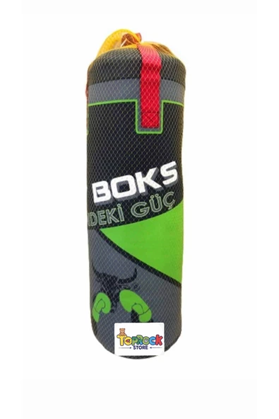 Çocuk Boks Torbası Seti Eldivenli Asma Çengel Aparatlı 70 Cm - Resim 3