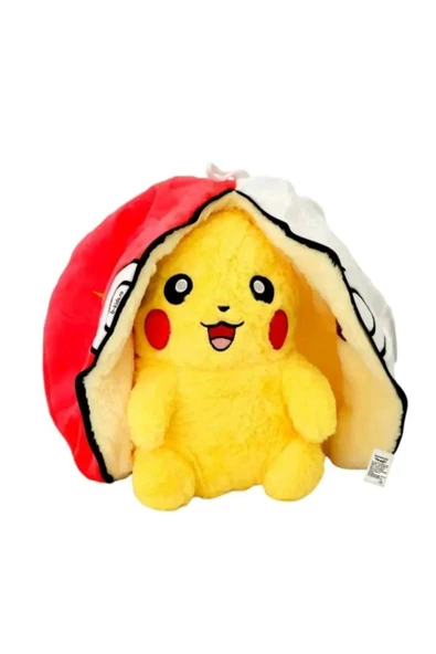Sevimli Fermuarlı Peluş Karakter Pika Oyun ve Uyku Arkadaşı ürün görseli 1