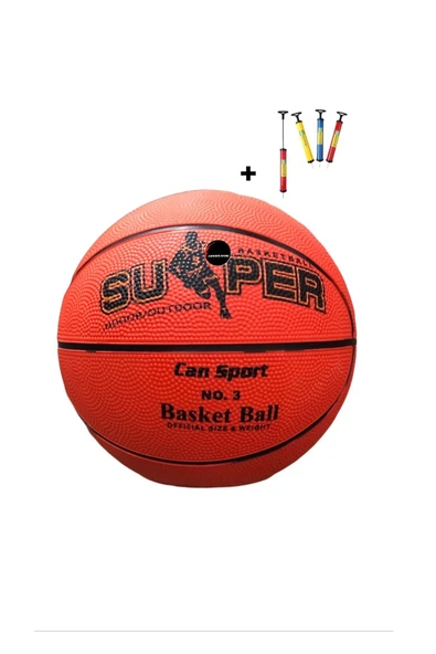 3 Numara Küçük Basketbol Topu Şişirme Pompası Hediyeli ürün görseli 1