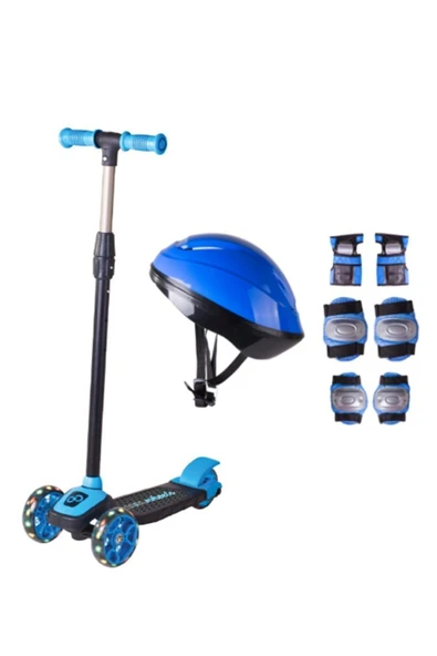 Cool Wheels Twist Işıklı Scooter Mavi 3 Yaş Üstü Kask Seti Hediyeli ürün görseli 1