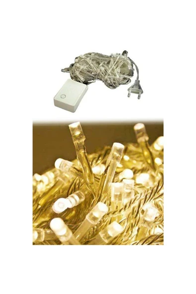 100 Ledli 10m Gün ışığı 8 Farklı Fonksiyonlu Fişli Led, Dekor Lambası Led - Resim 2