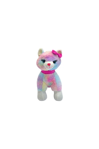 Sevimli Sesli Kedi Miyavlayan Tokalı Kedi Peluş Oyuncak Uyku Arkadaşı 40 cm ürün görseli 1