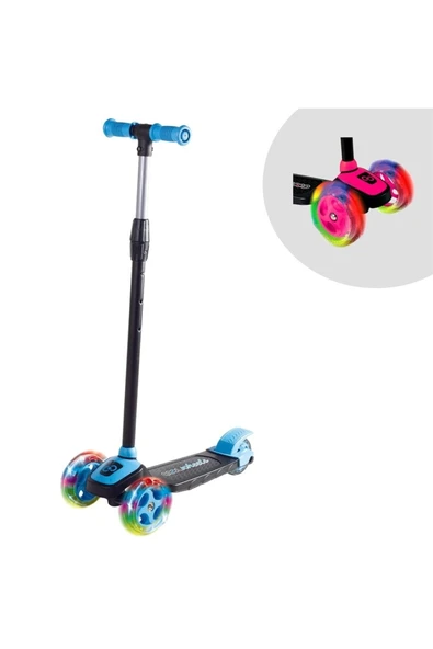 Işıklı Çocuk Scooter 50kg Taşıma Kapasiteli Stil 3 Tekerlekli ürün görseli 1