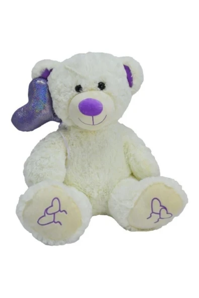 Sevimli Peluş Kalpli Balonlu Ayıcık Uyku Arkadaşım 30 cm ürün görseli 1