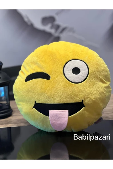 ÇILGIN PELUŞ YASTIK YARAMAZ EMOJİ ürün görseli 1