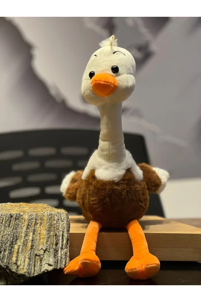 Küçük Kahverengi Deve Kuşu Peluş 40cM ürün görseli 1