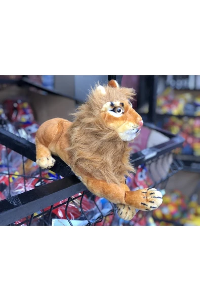 Sesli Kükreyen Aslan Peluş 30 Cm - Resim 3